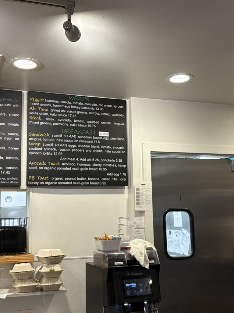 メニュー写真 : Nalu Health Bar & Café WAIKIKI - ワイキキ/ハワイ