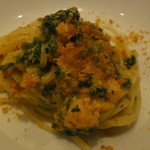 ペッシェ・ロッソ - 雲丹とクレソンのアーリオポッタルカ添え2590円