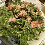 海鮮・鎌倉野菜 まつだ家 - 春菊と明太子サラダ