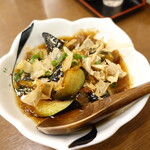 孫四郎そば - 茄子の揚げ出し（600円）