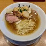麦の夜明け - 比内地鶏&麺助鶏と帆立の中華そば 1500円　※周年限定