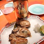 上野藪そば - 牡蠣の昆布焼き