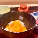 多仁本 - 卵がけ食べてから　ラストは旨い鮪でご飯も　やはり食べてしまいます