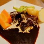 釜めし菜時記 さき亭 - コースのお肉、牛ほほ肉赤ワイン煮はビーフシチューです