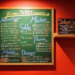 グリル ベリーズ - 店内掲示ボードメニュー