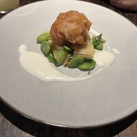 ラディカーレ - 本格的なイタリアンを食べたのが初めてだったので、料理名や具材の詳細はあまり覚えられなかったのですが、中に白子の入ったお料理で白子好きにはたまらない一品でした。