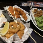 OXO Fukui Ekimae Ten - 蒜香蝦仁 辣味雞肉