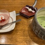 高松甲羅本店 - ワタシは　桜色のゼリー　和三盆　お抹茶