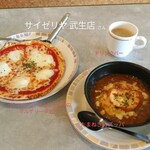 Saizeriya Fukui Mubu Ten - 瑪格麗特披薩＆湯品