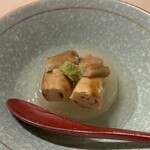 玄菜 - 穴子と湯葉の山葵あん掛け