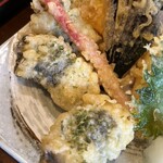 旬菜の味わい がら里 - 生牡蠣磯辺天ぷら