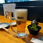 魚有てん - 生ビール　390円