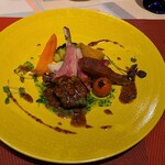 BISTRO VAGUE - 仔羊のロティー　クルミとパセリの２種ソース