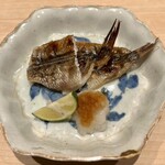 鮨 はしもと - 目光一夜干し炭焼き　相馬産　香ばしい皮目とふっくらした身のバランスに火入れの素晴らしさを感じます