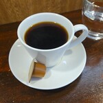 キッチン ブルー グローブ - ホットコーヒーのアップ