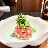 蕎庵 三たて - 見た目もきれいな鮪のなめろう