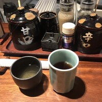 とんかつ まい泉 青山本店 - ほんのり柚風味の大根スープと、ほうじ茶。