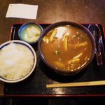 日の出うどん - きざみあげカレーうどんと小ライス