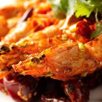 天使の海老のスパイシー炒め