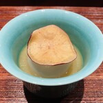 廣澤 - 【写真㉒】焼き芋(べにはるかとシルクスイート)のお汁粉、白玉風胡麻団子、薩摩芋チップス載せ