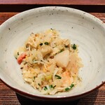 廣澤 - 【写真⑱】松葉蟹と車海老と伊勢海老と帆立貝柱の海鮮炒飯、揚げエシャロット入り