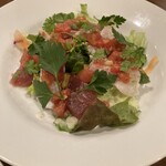イタリアン 亀戸 Osteria Hana - カルパッチョは普通に美味しい。1320円。