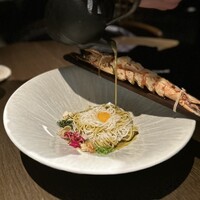 SAAWAAN BISTRO - ⑤海老のスチーム ヌードル 発行魚介ソース2220円