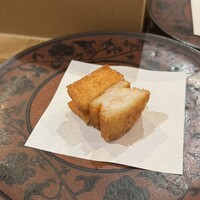 天ぷら浅沼 - パン？海老のすり身挟み揚げ