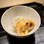 道人 - これまた迫力ある河豚白子！
      やはり河豚のお出汁で炊いた餅米と、混ぜ混ぜしていただけば、なんともクリーミィー♪