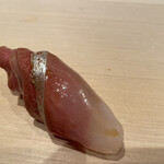 牛肉寿司 きんたん - タン元と縞鯵