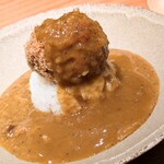 京町堀 なかむら - 〆 メンチカツカレー
