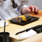 鮨ト酒肴 富かわ - ［握り］鯖の棒寿司