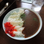 モリタート - 料理写真:2014年7月6日(日)　ミニ・カレー(310円)　『はた坊」さんの店内にて