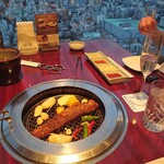 叙々苑 - 夕焼けの景色と