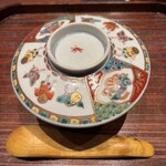 廣澤 - 気仙沼 毛鹿鮫 ステーキ 上湯餡掛け、香住 松葉蟹、熊本 グリーンアスパラガス、岡山 黄韮入り