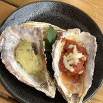 的矢かきテラス - 250228金　三重　的矢かきテラス　トマトチーズ焼き、わさびソース焼き