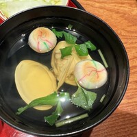 炭焼 うな富士 有楽町店 - 蛤の潮汁、うな富士さんでは定番