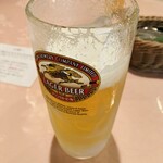 味のレストラン えびすや - 乾杯ビール