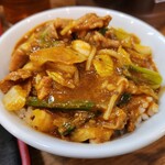 ラーメン猪太 - 残ったスープをかけて