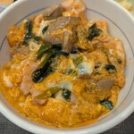 なか卯 - 鶏レバニラ親子丼、アップ