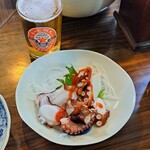 季節一品料理 藤原 - たこ刺身、新鮮でうまい