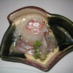 亀の井別荘 - 島鯵と鯛のお造り