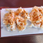 蕎麦藍 - 桜海老のかき揚げ（￥１０００）・塩で頂く！