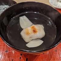 道後 海舟 - 【御椀】からすみ餅の炭火炙り