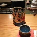 こふく - 日本酒。ブルーハワイ♪表記はリキュールになってます。