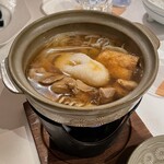 都わすれ - 比内地鶏きりたんぽ鍋　(きりたんぽのお米の粒がしっかりとしていてモチモチ。さすが本場！)