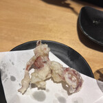 はこだてマルカン漁業部 海がき - 刺身で出てきたゲソを揚げてもらった