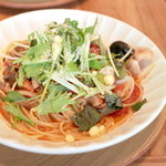 ココノハ - あさりときのこのボンゴレロッソ (1058円) '14 6月上旬