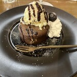 カフェ モ フリー - ケーキセットのフォンダンショコラ