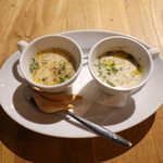 昔からお通しはスープ